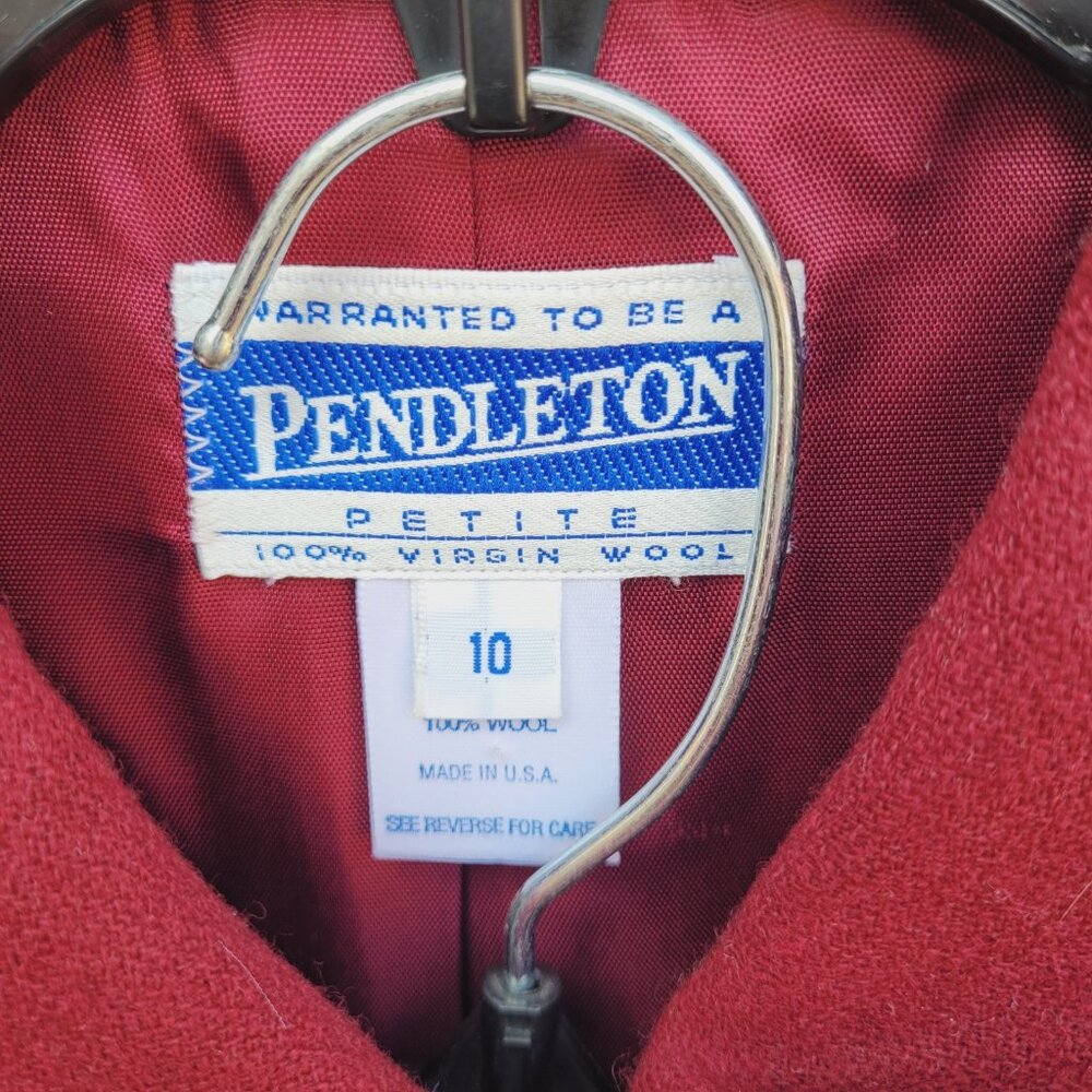 Vintage Pendleton Suit Set Women's 100% Virgin Wool Maroon Red - Picture 3 of 13